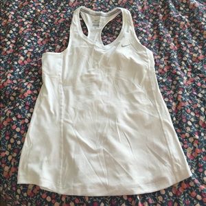 White Nike Running Tank Top